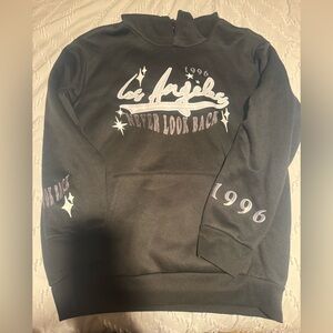 SHEIN Black 'Los Angeles' Graphic Hoodie